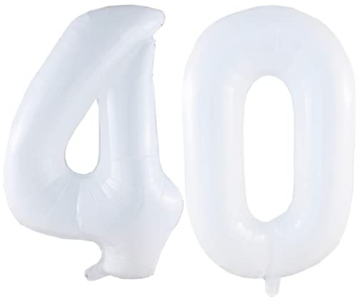 DIWULI Luftballon 40 Geburtstag - Zahl Deko Geburtstag