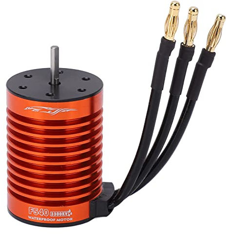 RC Brushless Motor, Bürstenloser Motor, F540 3300KV Wasserdichte Innenrotation 4 Poliger 12 Schlitz 800W Auto Sensorless Motor RC Nicht Induktiver Außenläufermotor für 1/10 RC Fahrzeuge Autoteile