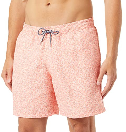 HACKETT LONDON Herren Mini Shells Badehose, Korallenrot, XL