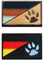 2 Stück Taktische Deutschland Flagge mit Hunde-Tracker, Hundepfote, Armee Hunde, Polizei Hunde, Patriot Hunde, Hund Verschluss Service Hund Patch für Hundegeschirr Weste
