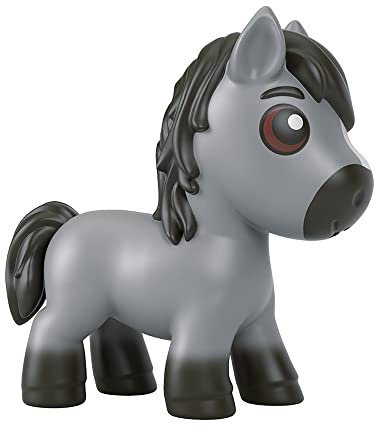 Mini-Sammelfiguren Precious Ponies inspiriert von The Movie Spirit Untamed – Pony Tiller ~ graues Pferd mit schwarzem Rand ~ ungeöffnete identifizierte blinde Mystery Bag ~ Serie 1