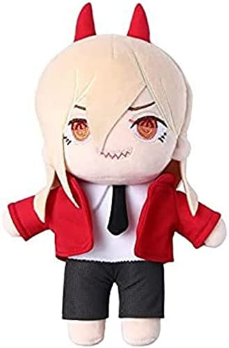 Anime Chainsaw Man Plush Doll Power/Denji Toy Stuffed Figure Collection For Kids Fans Halloween Cosplay Props(Power, 23cm/9.05inch)