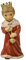 Goebel Figur Melchior aus Steingut gefertigt, Höhe 12cm, 41-661-06-1