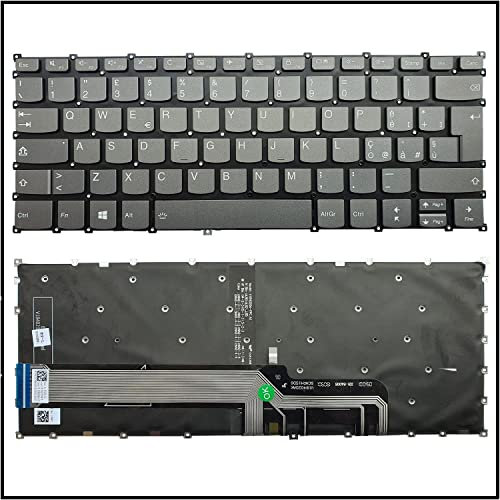 Generico Tastiera Italiana per Lenovo IDEAPAD S540-14IWL 81ND 81QX Grigia RETROILLUMINATA