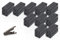 DIGITUS Set: 20x Cat-7 Verbindungsmodul – Für Reparatur und Verlängerung von Ethernet Verlegekabeln – 600 MHz – LSA-Leisten für AWG 22-26 – Schwarz + 1x Abisolierwerkzeug für Netzwerkkabel