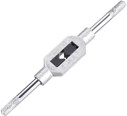TA-VIGOR Adjustable Tap Wrench Handle, for Metric M1-M8 W1/16-1/4 Taps, Tap Reamer Tapping Hand Tool for Machinist Repair, Tool Steel Handle with Chrome Plated