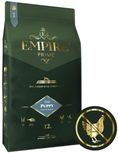 Empire Prime Monoprotein-HundeFutter 2kg für Welpen und Junghunde Kleiner und mittlerer Rassen - Hundefutter Trocken Getreidefrei Junior - frische Lamm hypoallergen ohne Huhn Glutenfrei Natürlich