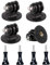 Zhjuju Adaptador De Montaje De Trípode,4pcs Accesorios De Montaje para Adaptador De Trípode Adaptador de Trípode Soporte de Cámara Adaptador de Trípode para GoProHero Adaptador de Tornillo Negro