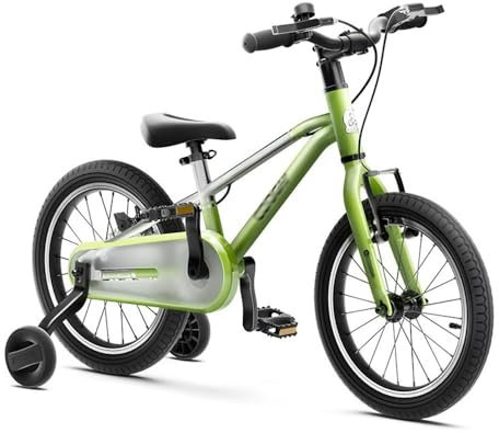 Kcolic 16 Zoll Kinderfahrrad mit Stützrädern, Fahrrad für 4-12 Jahre Jungen/Mädchen, Outdoor-sportliche Kinderfahrräder, sicheres Fahrrad, höhenverstellbar A,16inch