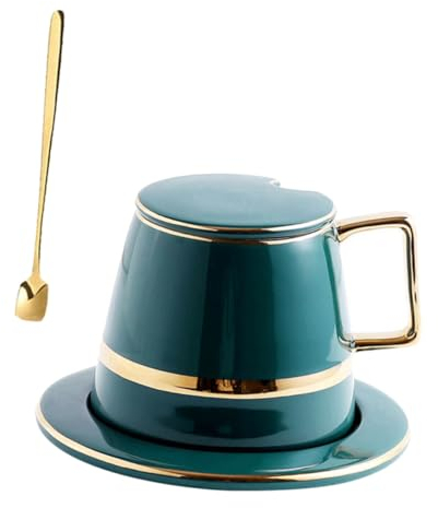 Milisten Juego De Tazas De Café De Cerámica Diseño Europeo Práctico Para Varias Bebidas Ideal Para Familia y Amigos