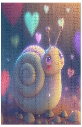 süße Schnecke 1000 Teile Puzzle, Holzpuzzle, Puzzles Für Erwachsene Kinder, 1000 Teile Puzzle Für Jugendliche & Erwachsene Lernspiel Herausforderungsspielzeug (78×53cm)