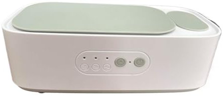vreplrse Machine de Nettoyage de Lunettes de beauté à ultrasons, synchronisation à Trois Vitesses, Nettoyage à Double Compartiment, Machine à Laver Les Lunettes ABS, Gris