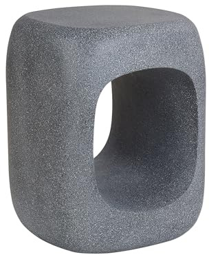 Beliani Beistelltisch Beton Glasfaser grau unregelmäßige Form Marmor Optik 33x33cm Pelmo