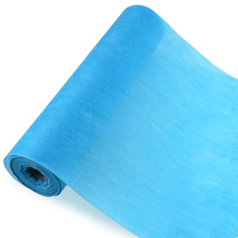 Vlies Tischläufer, 30 cm X 25 m Tischläufer Rolle für Tischdeko Taufe Geburtstag Kommunionen Babyparty Festliche Dekoration Hochzeit(Blau)