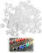Wonvify Tattoo Ink Cups Einweg, Tattoo Farbkappen Cups, 100 Pcs Kunststoff Farbbehälter, Permanent Makeup Pigment Clear Holder, Container Cap Tattoo Accessory 10mm