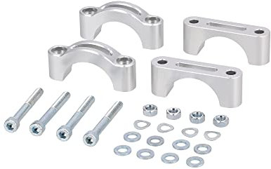 Set: CNC Klemmstücke für Schutzblech, Silber eloxiert, für Trommelbremse - für Simson S50, S51, S70, SR50, SR80