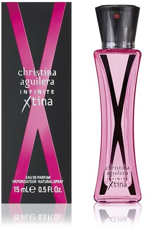Christina Aguilera - Infinite Xtina Eau de Parfum for Women, Floral Amber Fruity Fragrance, Pink Guava, Rose Absolute & Vanilla Bean Extract, Modern & Enduring Eau de Parfum for Women, 15 ml