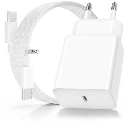 45W Cargador para Samsung Carga Rapida, 45W Cargador USB C Carga Rapida con 2M Cable USB C, Tipo C Carga Rapida para Samsung Galaxy S24/S23/S22/S21/S20/Ultra/Note 20, para iPhone 16/15/i-Pad