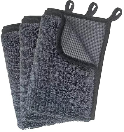 CZandCZ 3X Mikrofasertücher Auto Trockentuch XXL,40x60cm,Fast Dry Microfaser Putztuch für Badezimmer,Auto,Haushalt,Camping, Trockentuch Dusche 600GSM