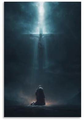 NQHXLRUDC Jesus Leinwand Bilder Wandbilder Bhakta Ausführung Kunstdruck Kunstdruck Schadstofffreier Umweltschutz Wasserdicht Für Wohnzimmer Schlafzimmer Büro Wanddekoration 20x30inch(50x75cm)