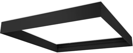 Aluminium Rahmen 62,5x62,5cm schwarz extra hoch für Aufbau-Montage eines Back-Light LED Panel 62x62cm Rasterleuchte Einlegeleuchte Deckenleuchte L625xB625xH68mm
