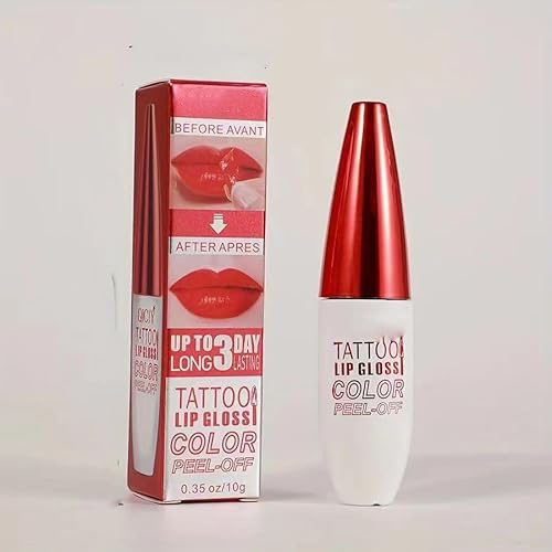Lip Stain Peel Off & Lip Oli Set,Lip Liner,Tattoo Color Lip Set Lip Makeup,Peel Off Lip Stain Lip Tint,Lápiz de Contorno de Labios Extraíble