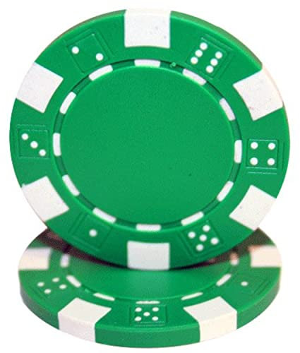 Brybelly 50 Clay Composite gestreift Würfel 11,5 Gramm Poker Chips, grün