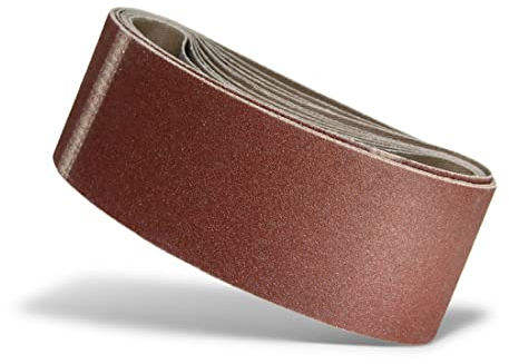 MENZER Red Schleifbänder, 457 x 75 mm, f. Handbandschleifer, Normalkorund (10 Stk.) K60