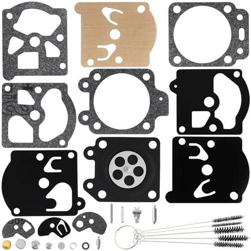 QAZAKY Carburetor Rebuild Repair Kit Compatible with K10-WAT D10-WAT WA WT Series 2-Cycle Edger String Trimmer Leaf Blower Chainsaw Poulan Weedeater Ryobi Ryan IDC Homelite Toro McCulloch Craftsman
