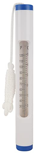 well2wellness® Pool Thermometer Schwimmbad Thermometer in Stabform mit Befestigungschnur