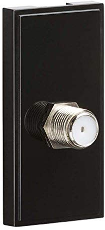 Knightsbridge NETSATBK SAT TV Outlet Module, Black, 25 mm x 50 mm