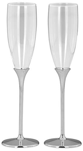 SILBERKANNE Sektkelch Sektflöten 2er Set Hamburg H 26 cm Silber Plated versilbert in Premium Verarbeitung