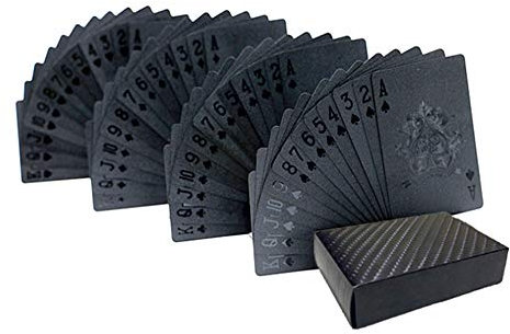 Her Kindness Schwarzer Diamant Kunststoff Wasserdichtes Pokerkarten Schwarze Spielkarten