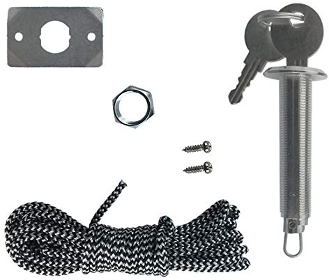 im-elektronics Notentriegelungsschloss 'Mini' Garagentor 13mm, Silber, Mechanischer Knopf, Schloss, Garagentürschloss, 2076558031, Klassisch, Metall