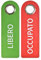 SynMe 2 segni di Porta Libero/Occupato - Ciascuno 27 x 8,5 x 0,5 cm - Anello di Protezione in Metallo implementato per durabilità - Realizzato in Feltro di Poliestere Resistente all'Acqua