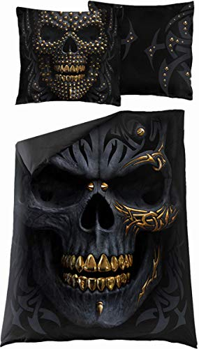 Spiral Black Gold Unisex Bettwäsche schwarz/goldfarben