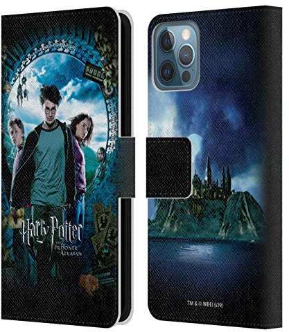 Head Case Designs Officially Licensed Harry Potter Ron, Harry & Hermione Poster Prisoner Of Azkaban IV Leather Wallet Case Compatible With Apple iPhone 12 / iPhone 12 Pro