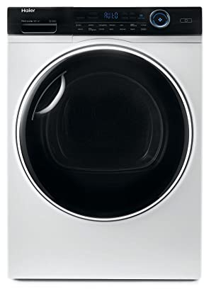 Haier I-Pro Series 7 HD100-A2979 Asciugatrice a Pompa di Calore, 10 Kg, Cestello Scarpe, Tecnologia Micro Vapore, Classe A++, 59,5x60x84,5 cm, Bianco