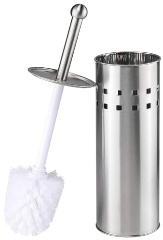 Stainless Steel Free Standing Bathroom Toilet Brush & Holder Home Cleaning Set