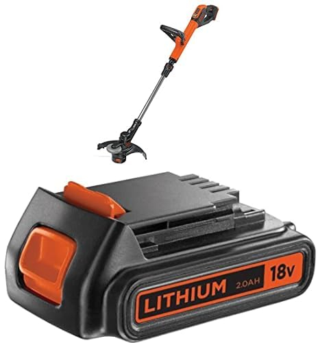 Bundle of Black+Decker Akku-Rasentrimmer (18V 2,0Ah, 28 cm Schnittbreite, für größere Flächen geeignet, ohne Akku und Ladegerät) STC1820PCB + Black+Decker Li-Ion Slidepack Akku