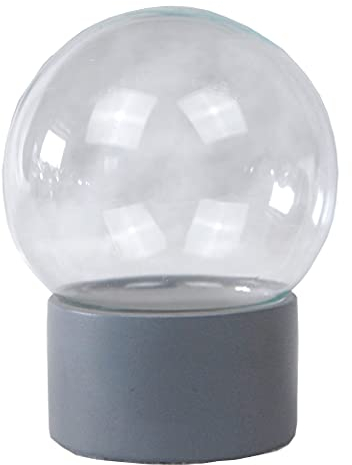 Snowglobe for You 40054 Bastelset DIY Schneekugel Do it Yourself mit Glaskugel und Polyresinsockel grau – 100mm Durchmesser