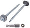 Lot de 500 vis autoforeuses DIN 7504-K en acier zingué 4,8 x 80 mm avec rondelles EPDM, tête de rondelle hexagonale, vis à tôle autotaraudeuses