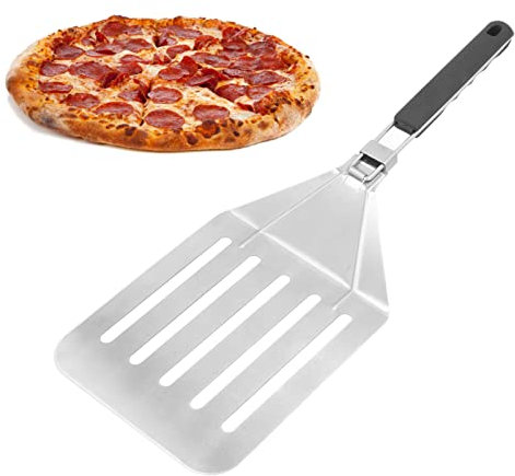 Hapivida Edelstahl Pizza Schieber, Backschaufel mit klappbarem Griff, 23 x 20,5 cm Kuchen Schaufel, Back Werkzeug zum Backen von Kuchen, Brot, Pizza