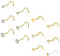 ZS 12 Stück 20G Nasenstecker Ringe – Chirurgenstahl L Form Nasenpiercing Stecker CZ Nase Piercing Schmuck für Damen Herren (Gold, Spirale)
