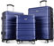 Merax Hartschalengepäck mit Spinnrollen, leichtes Gepäckset, erweiterbarer ABS-Koffer mit TSA-Schloss, Navy, 3-Piece Set (20/24/28), Erweiterbares ABS-Hartschalen-Gepäck-Set, 3-teilig, Koffer mit