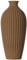 3D Vase Dekovase Saskia XL 38cm Bodenvase Vase Pampasgras Trockenblumen Braun