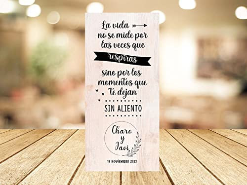 Decoración Boda | Cartel Boda Sin Aliento| 70cm x 150cm