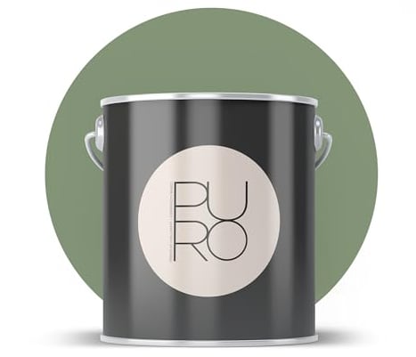 Livingwalls PURO Premium Wandfarbe c5003 - Malerfarbe für Wohnräume und Arbeitszimmer mit sehr hoher Deckkraft - matte hochwertige in Grün - 2,5l
