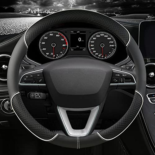 Steering Lenkradschoner Auto Lenkradbezug Mikrofaser 38cm rutschfest Für Seat Für Tarraco Für Arona Für Ateca Für Ibiza Für Toledo Für MII Für Leon Für Arosa Für Exeo ST Lenkradhülle Auto (Größe : WH