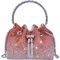 TOPALL Clutch Glitzer Damen,Silber Abendtasche,Handtasche Diamant Tasche Schultertasche Silber mit Reißverschluss, Strasssteine Clutches Brieftaschen Umhängetasche für Party Freizeit Date(B-Rot)